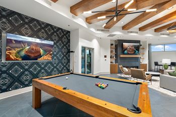 Sophisticated clubhouse with billiards